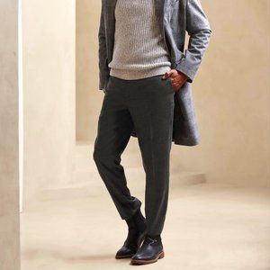 Men's BANANA REPUBLIC Tailored-Fit Wool Blend Trouser | Charcoal | Size - 32/32